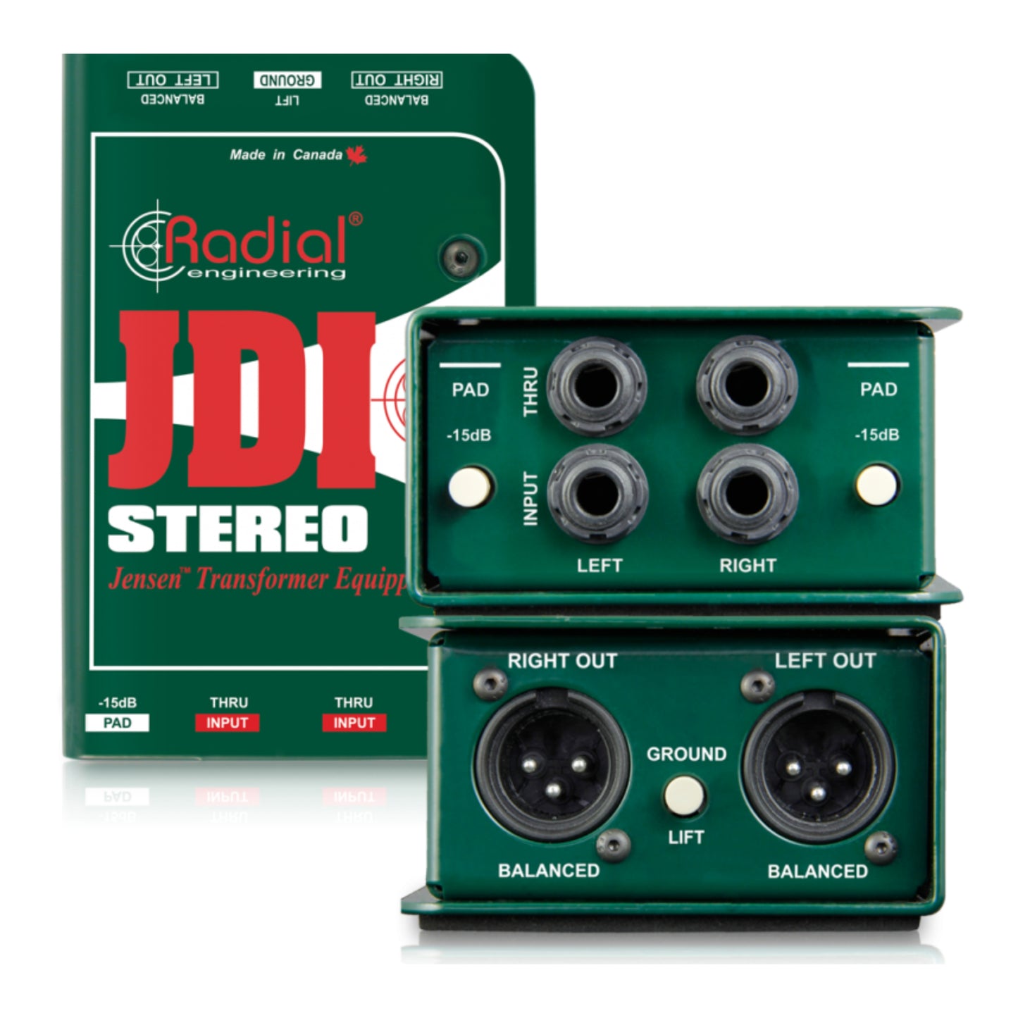 Radial JDI Stereo Jensen-equipped 2-channel Passive Instrument Direct Box