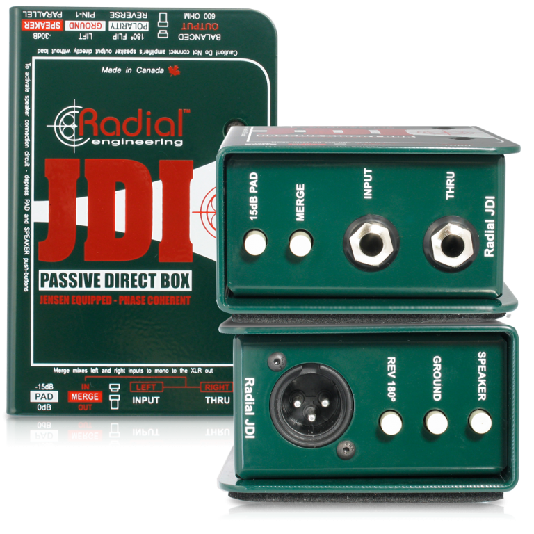 Radial JDI Jensen-equipped 1-channel Passive Instrument Direct Box