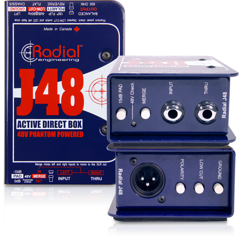 Radial J48 1-channel Active 48v Direct Box