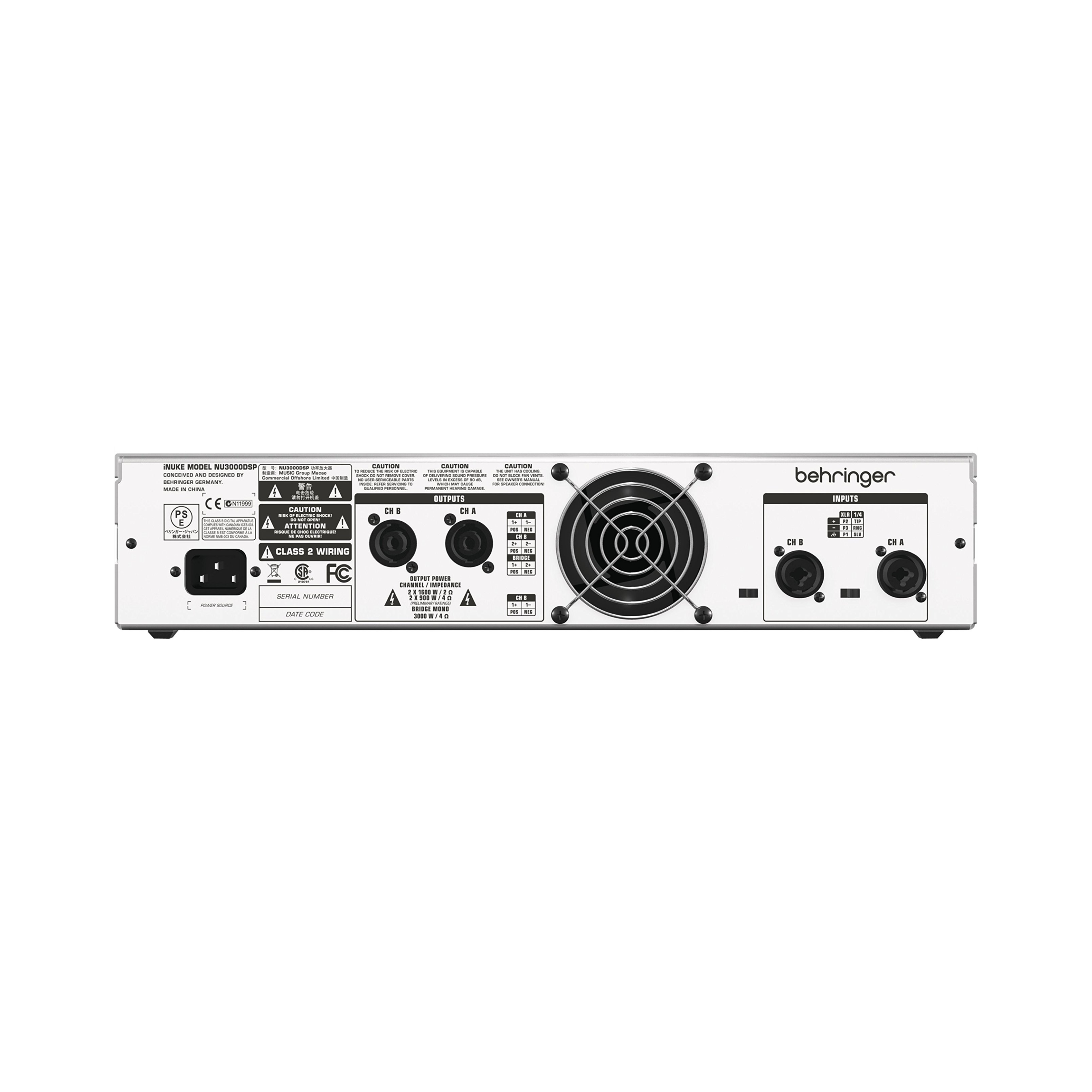 BEHRINGER AMPLIFIER NU 3000 DSP