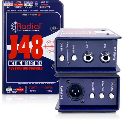Radial J48 1-channel Active 48v Direct Box